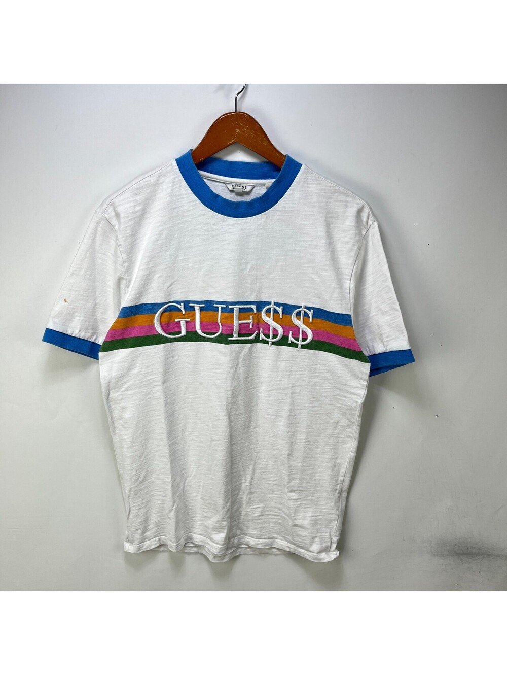 Guess X A$AP Rocky Ringer T‑shirt Embroidered XS Striped